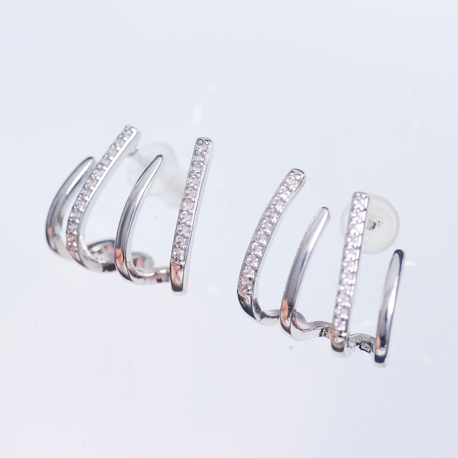 Delicate and Lovely Zirconia Stud Earrings