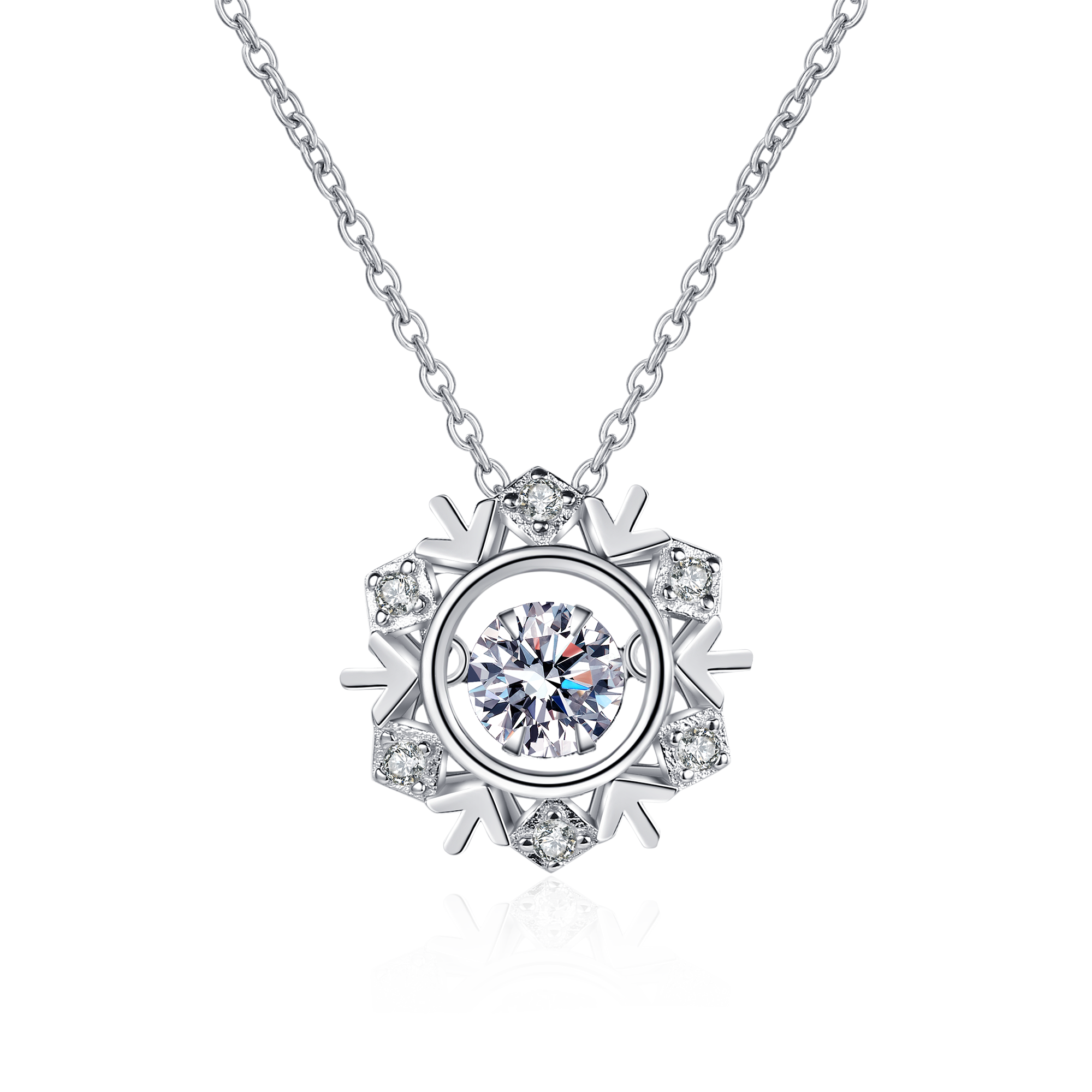 Moissanite diamond hexagram pendant necklace 0.5ct