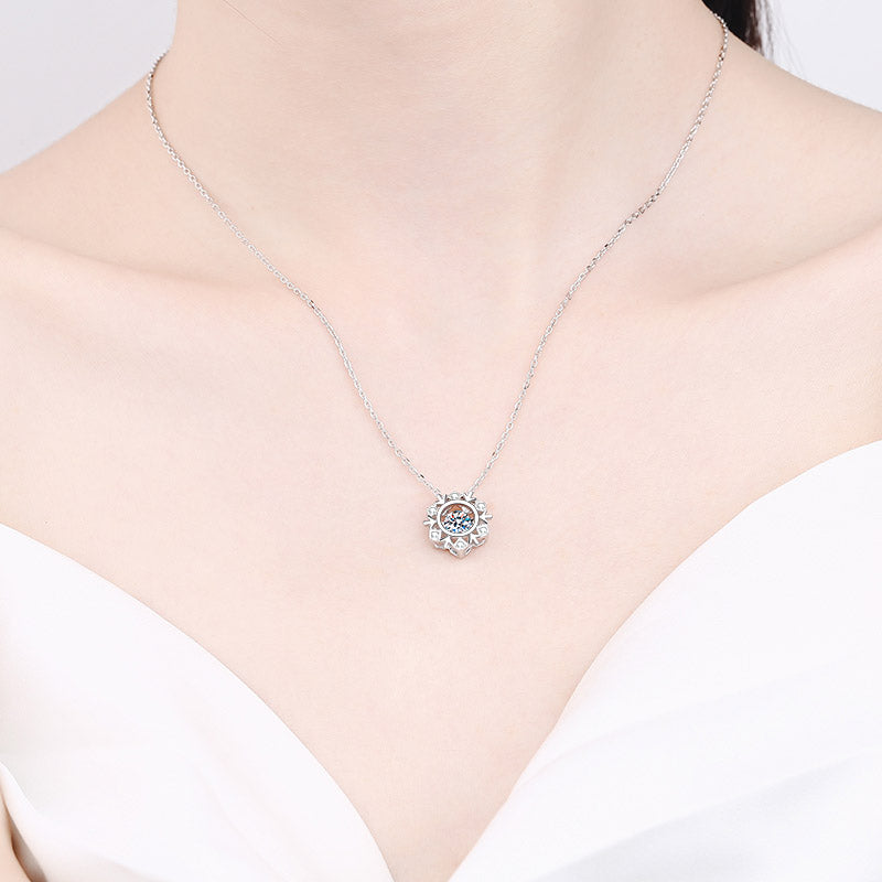 Moissanite diamond hexagram pendant necklace 0.5ct