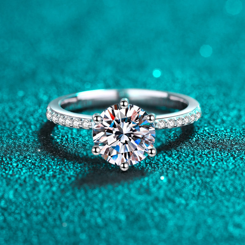 Moissanite engagement ring