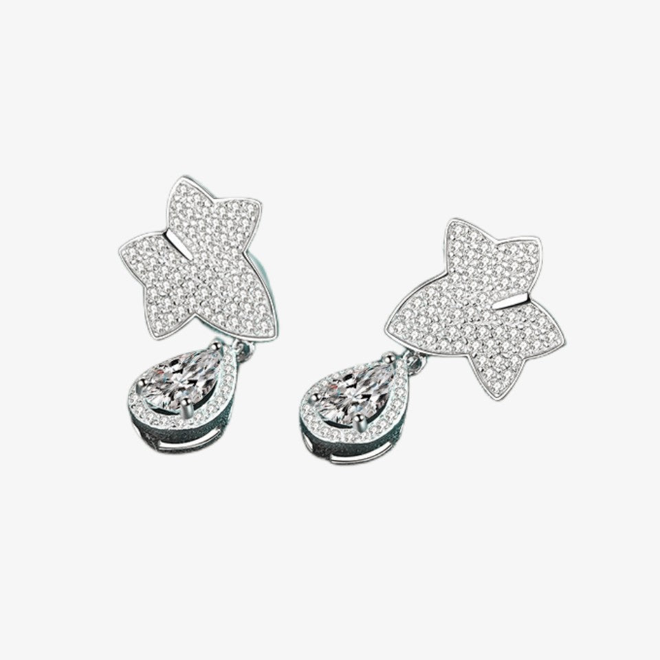 Moissanite diamond Drop Earrings 2CT