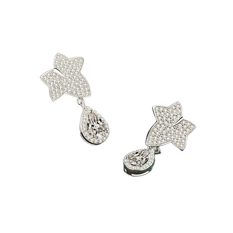 Moissanite diamond Drop Earrings 2CT