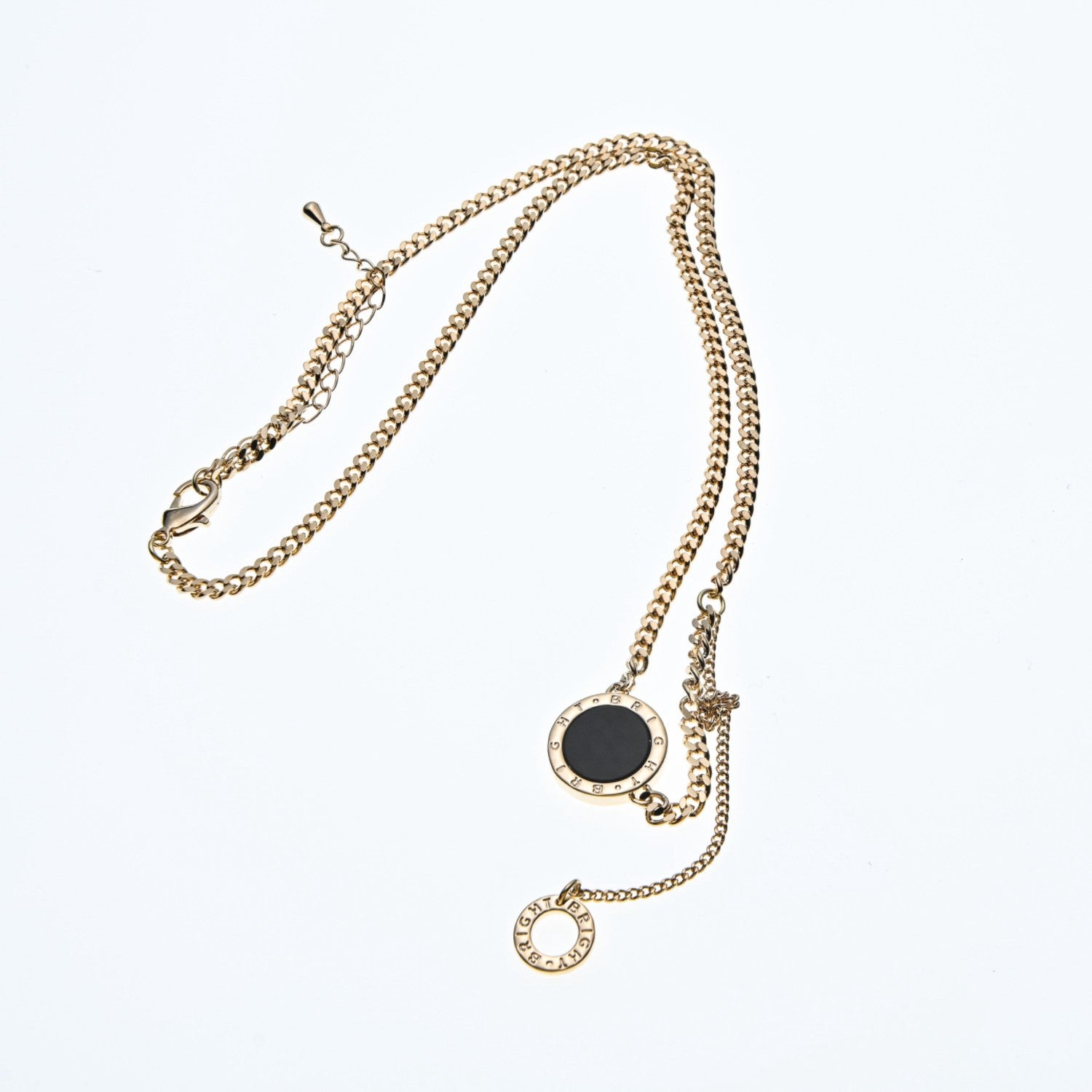 Reversible Circle Mother-of-pearl Pendant Necklace
