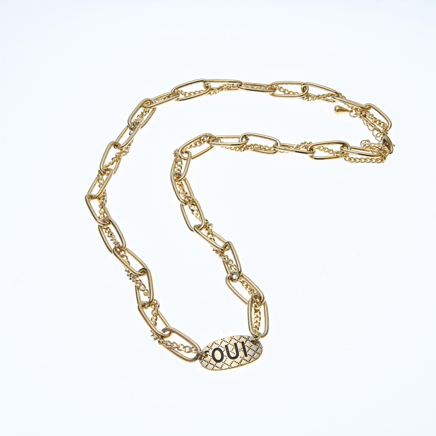 OUI Double Wrap Clavicle Chain Necklace