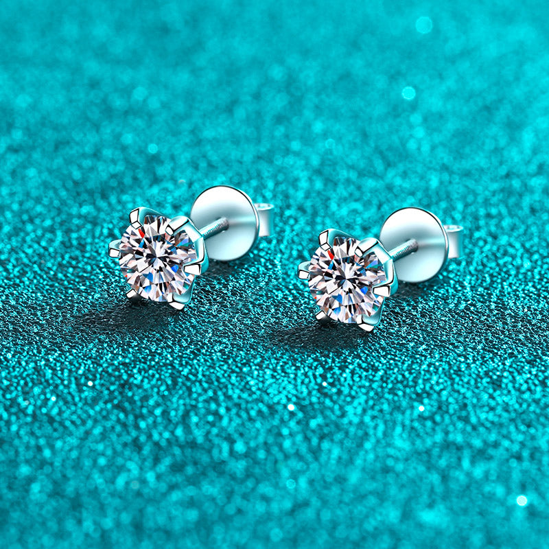 Moissanite stud earrings