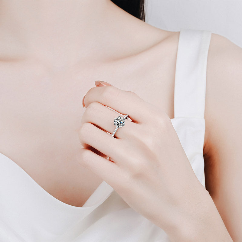 Moissanite engagement ring