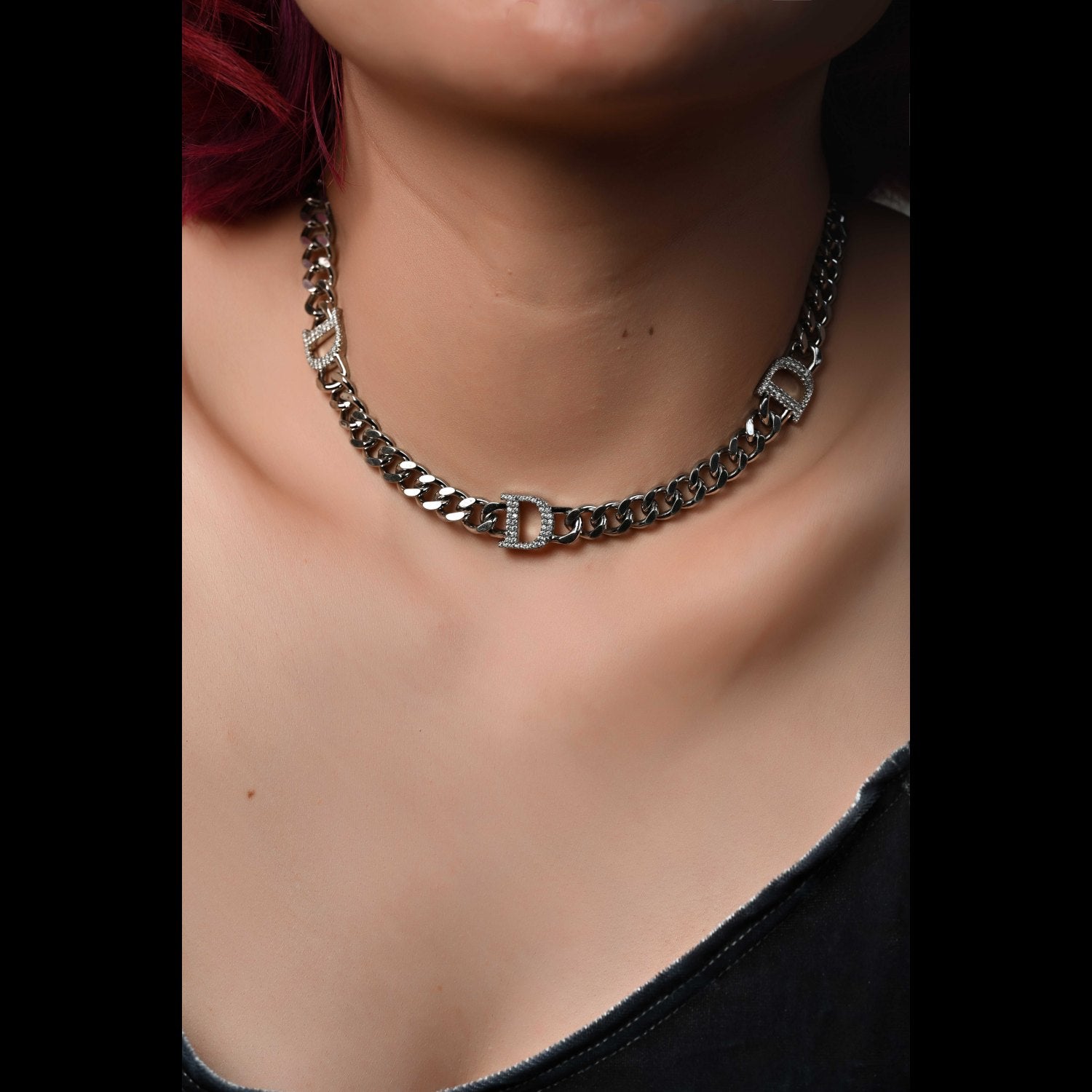 D Initial Width Curb Chain Choker
