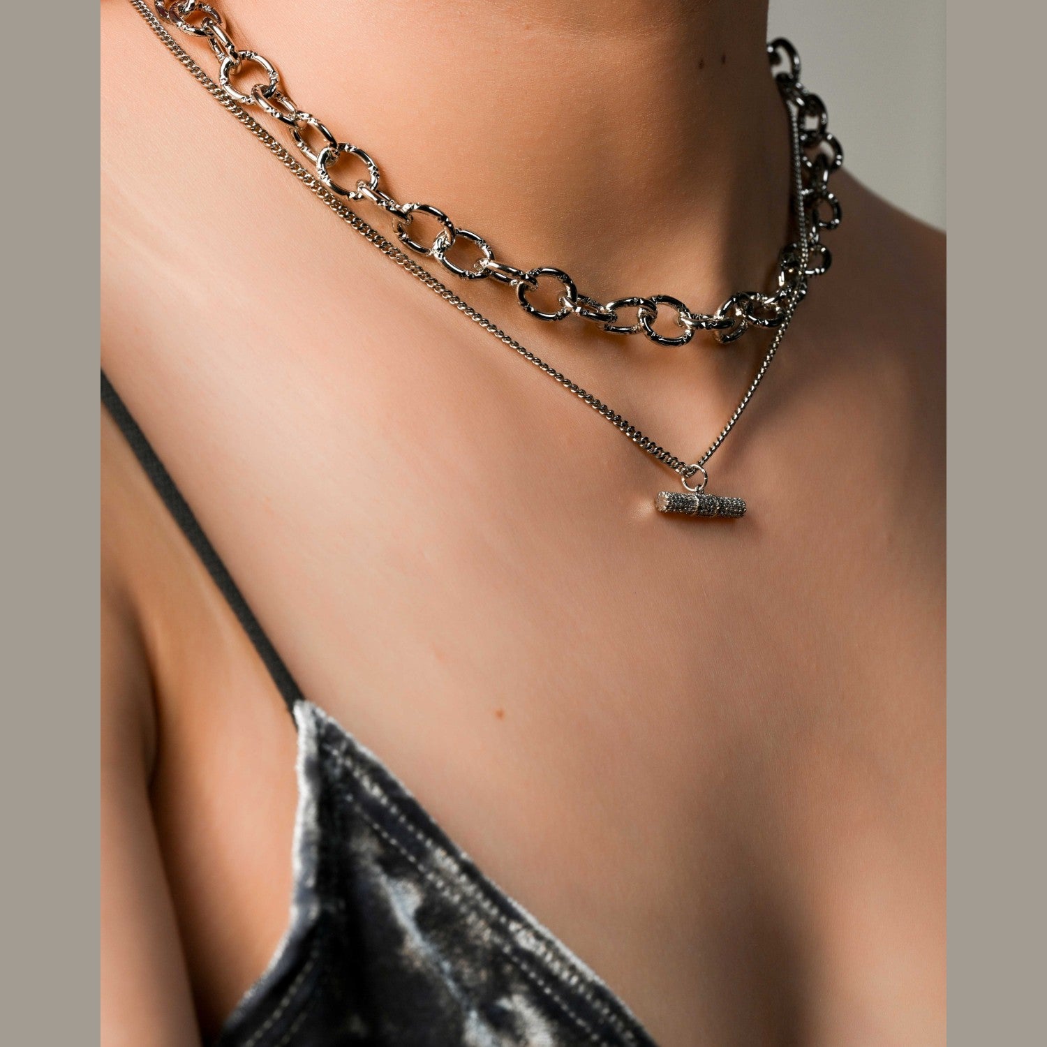 Belcher Chain with Fob Double layer