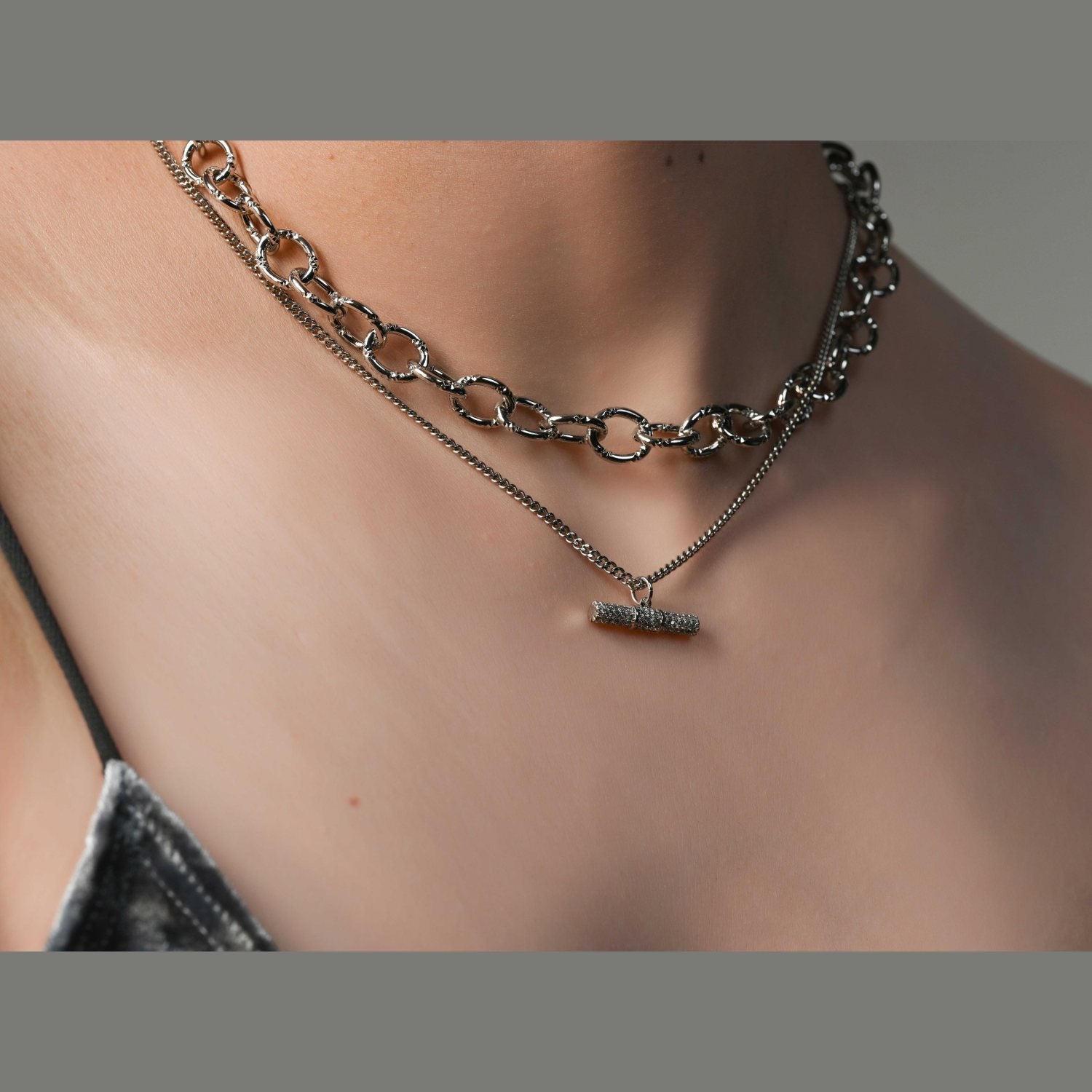 Belcher Chain with Fob Double layer