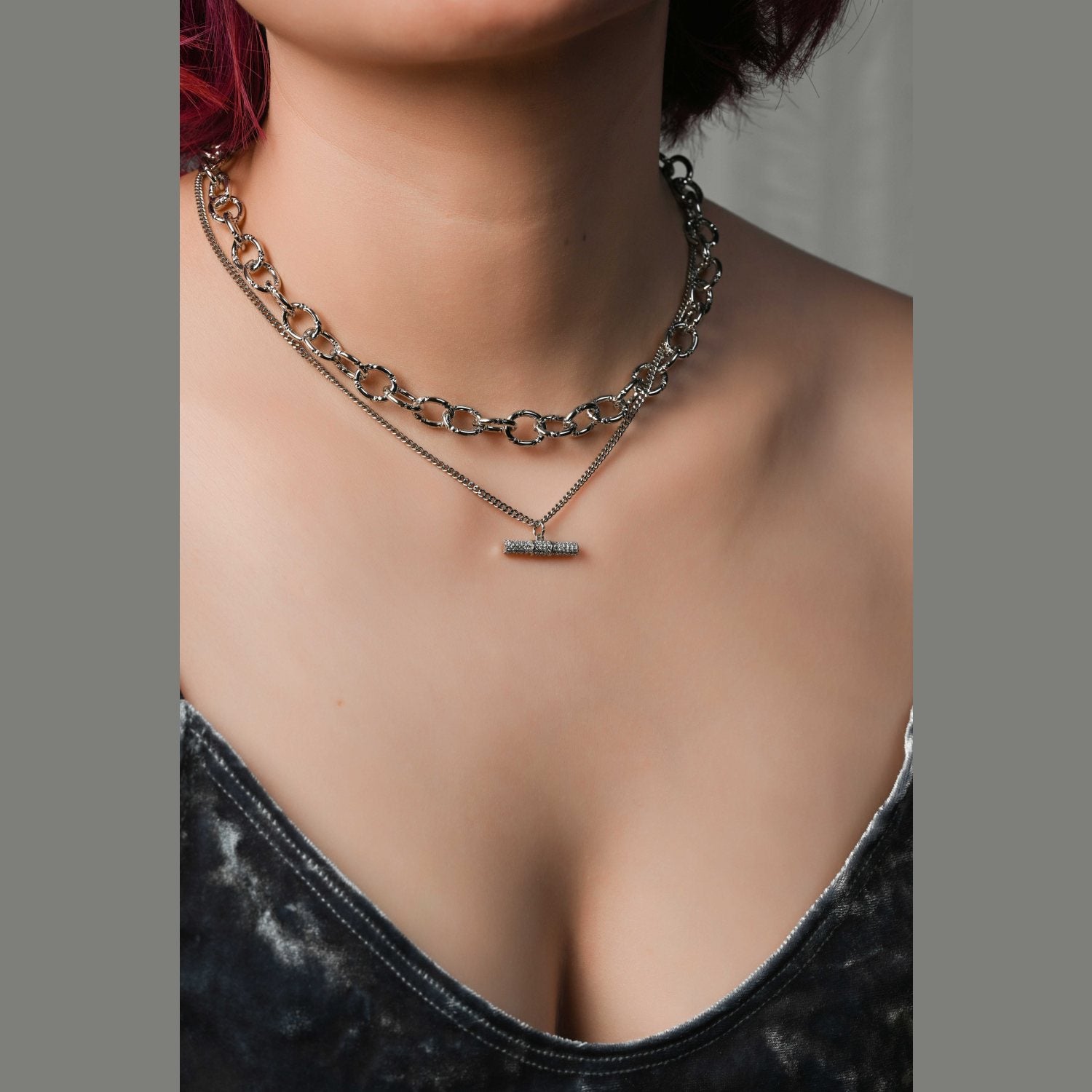 Belcher Chain with Fob Double layer