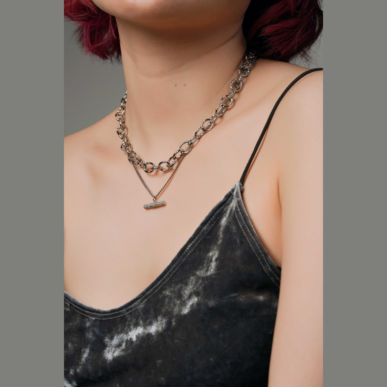 Belcher Chain with Fob Double layer