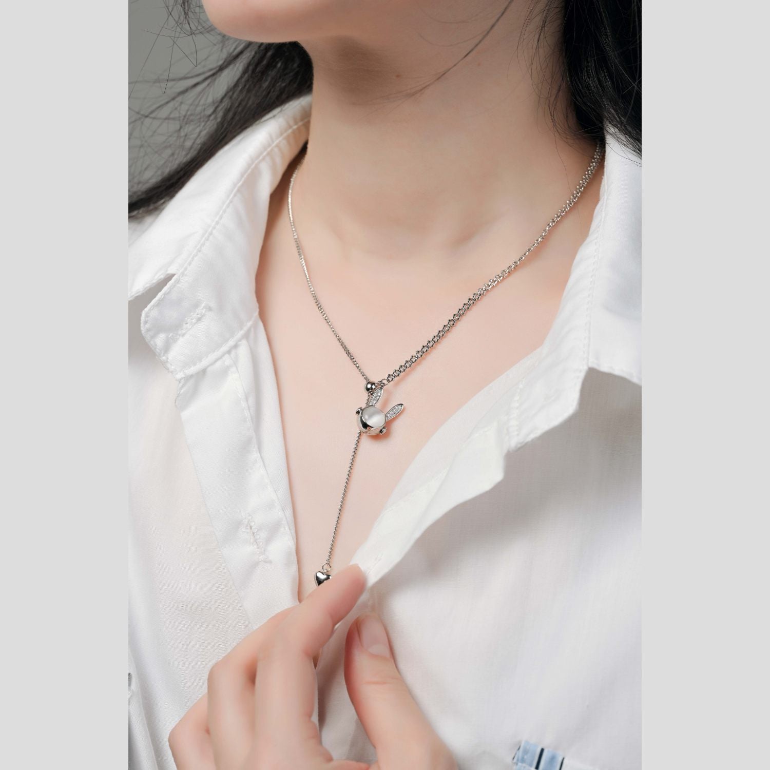 Opal rabbit Necklace