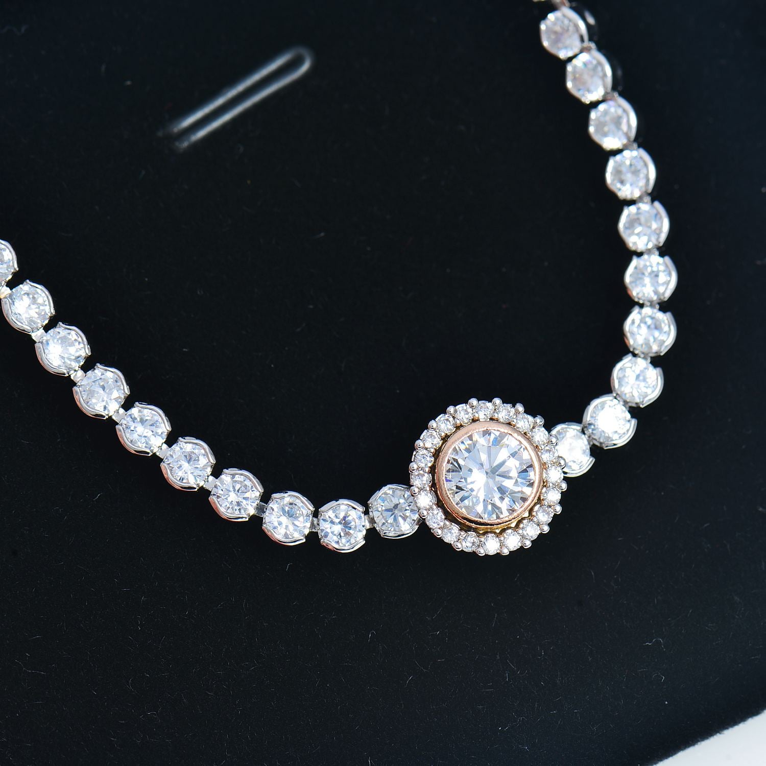 White Gold Plated Zirconia Bracelet