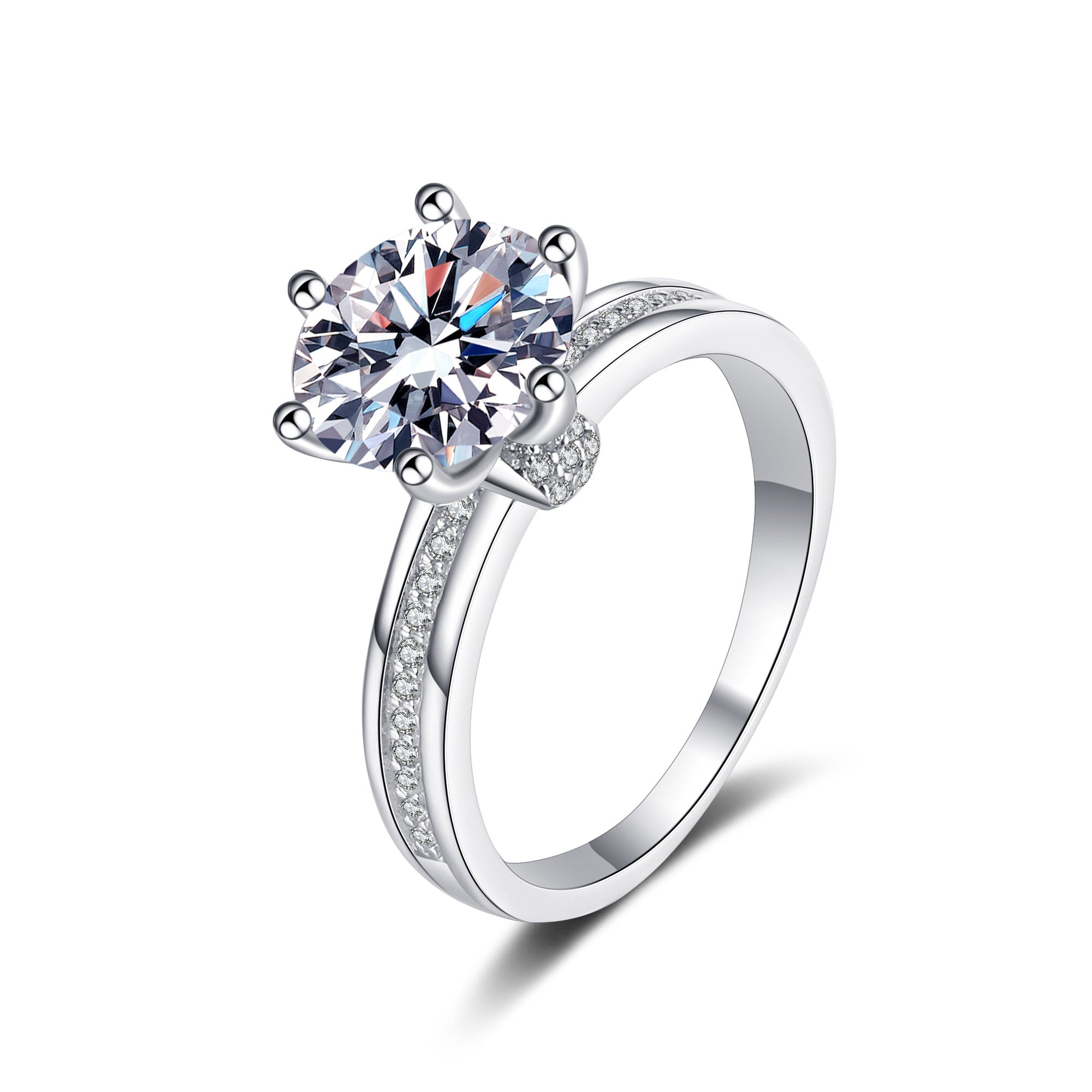 Moissanite engagement ring