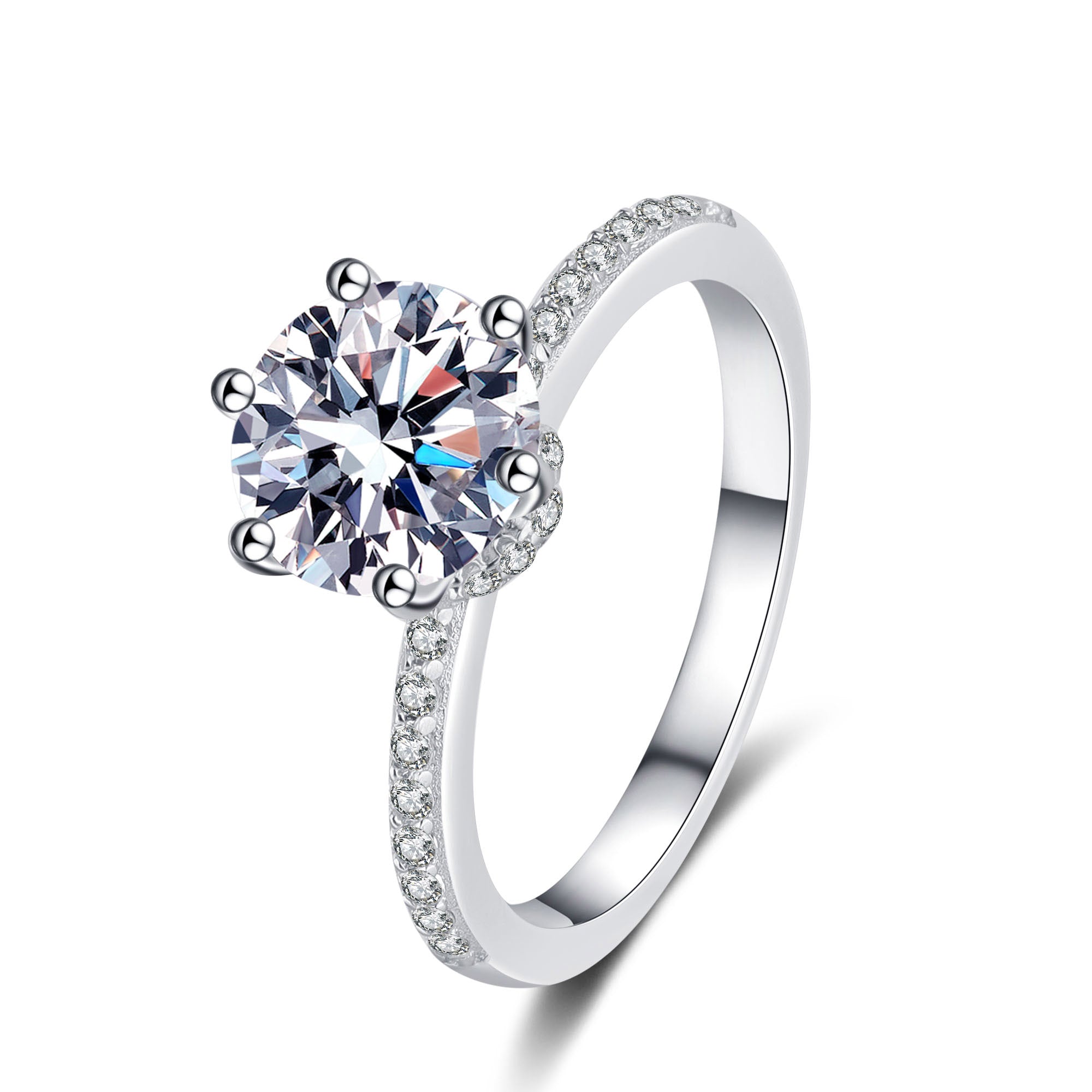 Moissanite engagement ring
