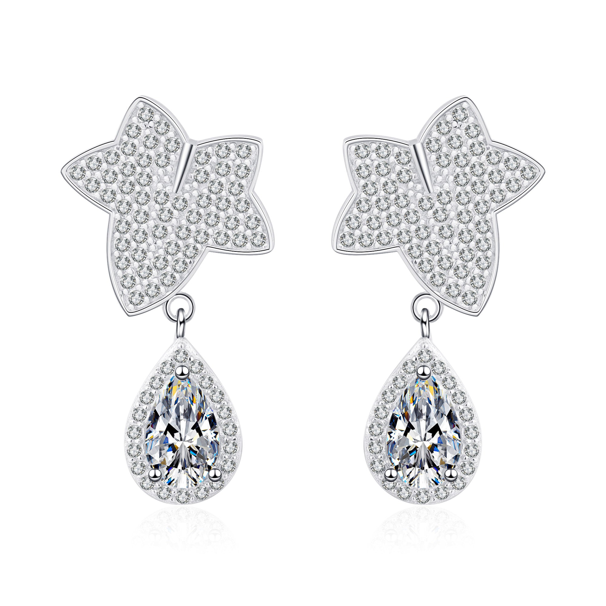 Moissanite diamond Drop Earrings 2CT
