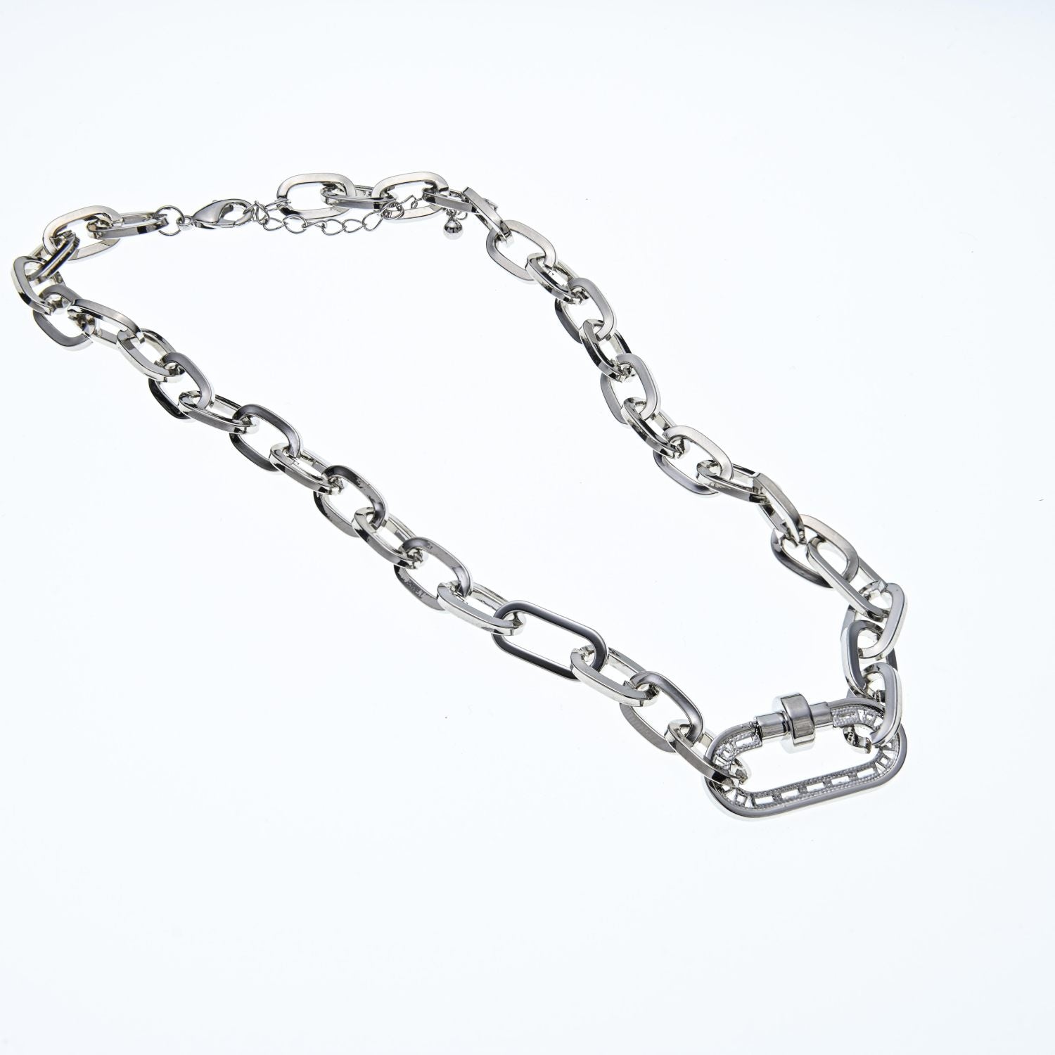CZ Inlaid Graduated chunky Clavicle Necklace